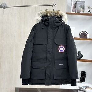 Canada Goose Black Puffer Jacket with Fur Hood